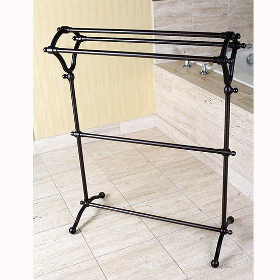 Porte-serviettes sur pied Edenscape, Bronze huilé