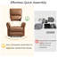 Fauteuil inclinable électrique rembourré de 33,5 po de largeur avec ports USB et Type-C (ensemble de 2)