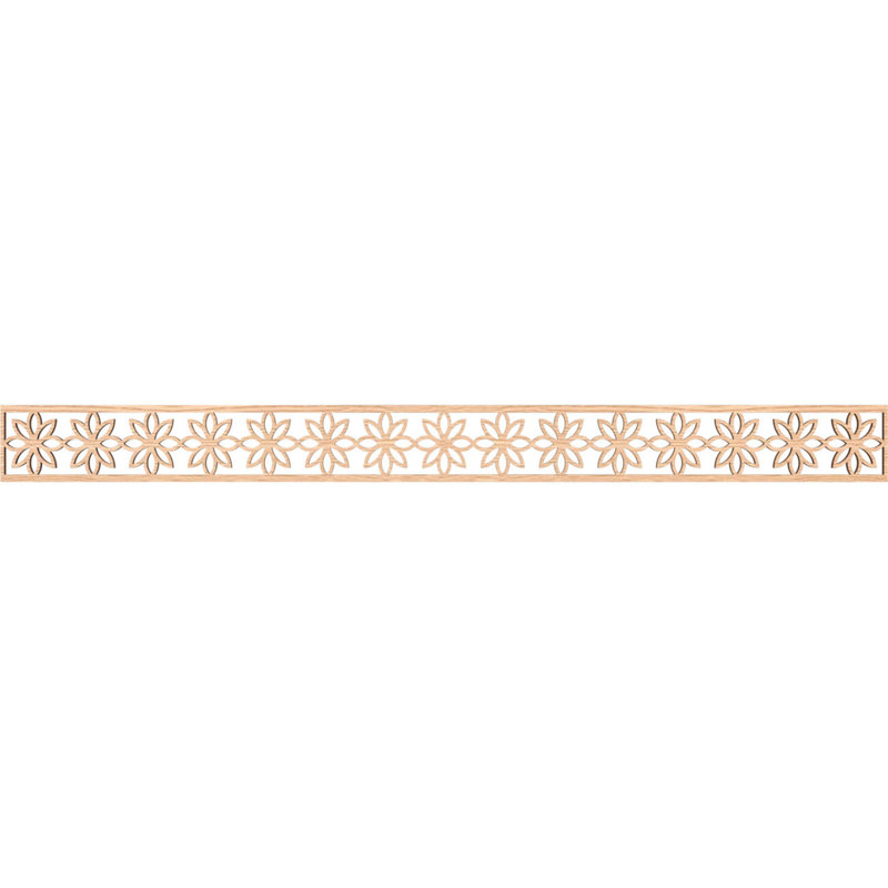 Moulure de marguerite Daisy, Chêne rouge, H 4 po x l 46,375 po x P 0,25 po