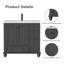 Base de meuble-lavabo simple 36 po, surface peinte, portes à fermeture en douceur 36 po-116272796
