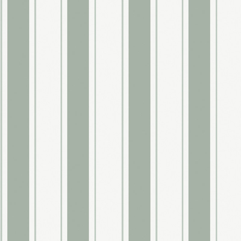  Oundle Stripe Morning Fog Wallpaper, Gray