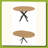 Extendable Round Dining Table For 2-6 Person, 43 To 58 Inch Oak Finish Expandable Table With Carbon Steel Base