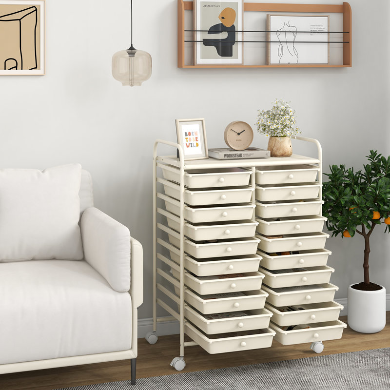 20 Drawer Storage Drawer, White