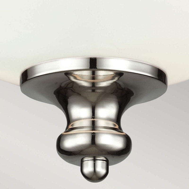 Tomblin Glass Flush Mount, Polished Nickel