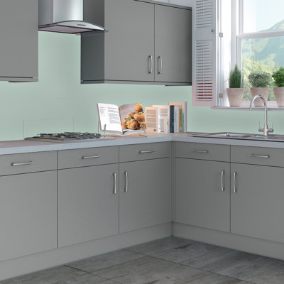 48" x 96" Tin Backsplash in Light Green