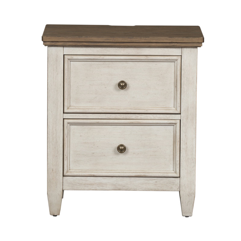 Haylee 2 Drawer Nightstand w/ Charging Station