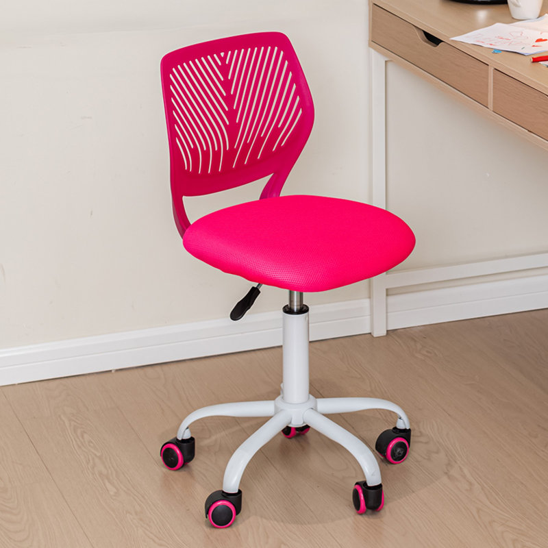 Ensemble de 2 chaises de bureau à hauteur ajustable avec roulettes, chaise de bureau pivotante avec coussin en filet