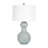 Chinyere Stoneware and Ceramic Table Lamp with Metal Accents and Fabric Shade-91956358