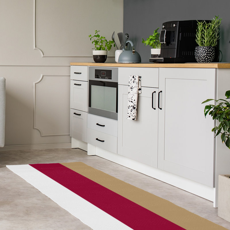 Tapis de zone rouge/doré, Tapis de couloir 2 pi 6 po x 8 pi