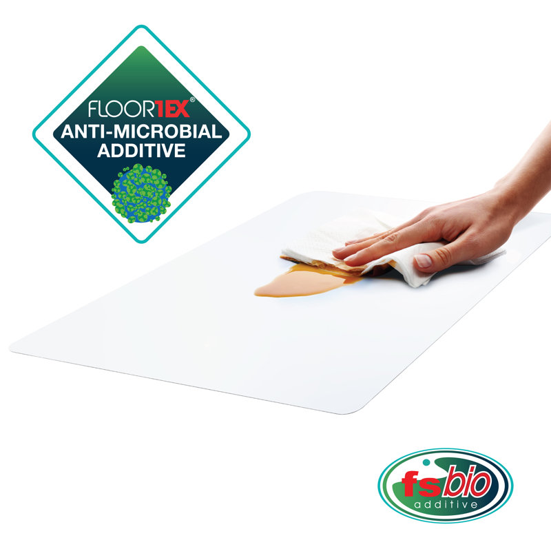 Desktex Pack of 4 Anti-Microbial Vinyl Rectangular Desk Mats - 12" x 18"
