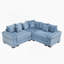 Canapé modulaire surdimensionné surdimensionné avec conception convertible, assise profonde, accoudoirs très larges et 10 coussins décoratifs en velours côtelé-714242101