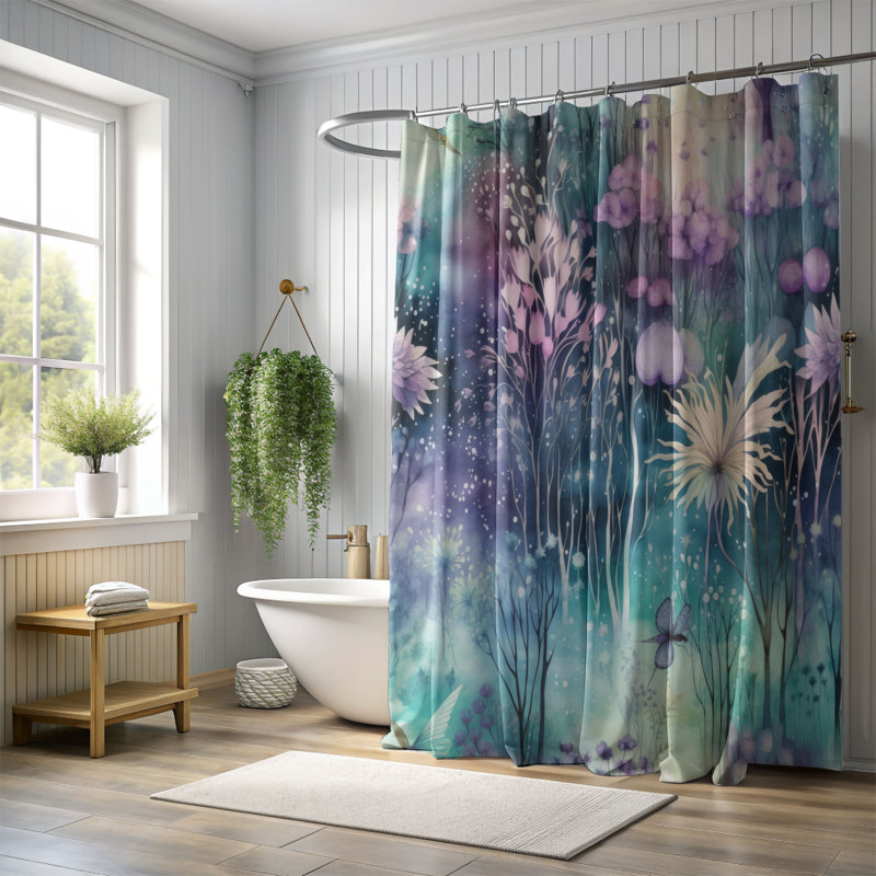 Rideau de douche Woodland Splendor - Premium, H 74 po x l 71 po
