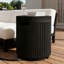 Outdoor Round Propane Tank Cover Table with Vertical Fluted Design-125181157