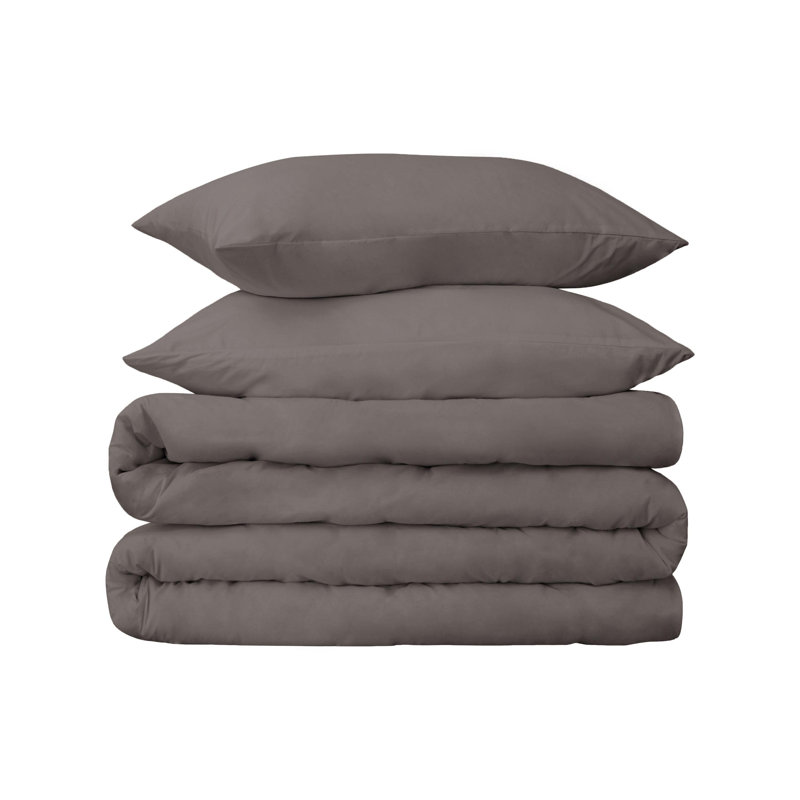 Classic 700 Thread Count Certified Certified Egyptian Cotton Sateen Duvet Cover Set, Gray
