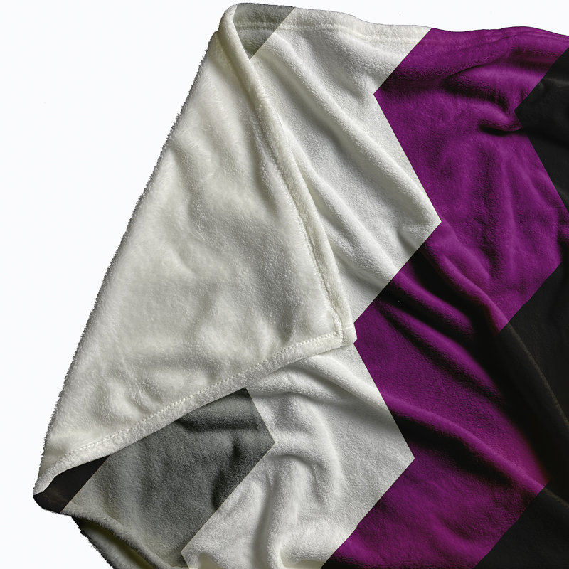 Couverture en molleton Agender Pride, L 50 po x L 60 po, Mauve
