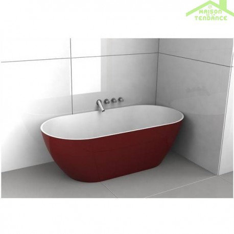 x Soaking Acrylic Bathtub, 63cm H x 155cm L x 80cm D