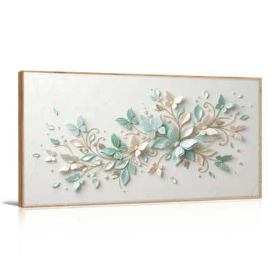 Ensemble de 1 tableau sur toile à motif floral