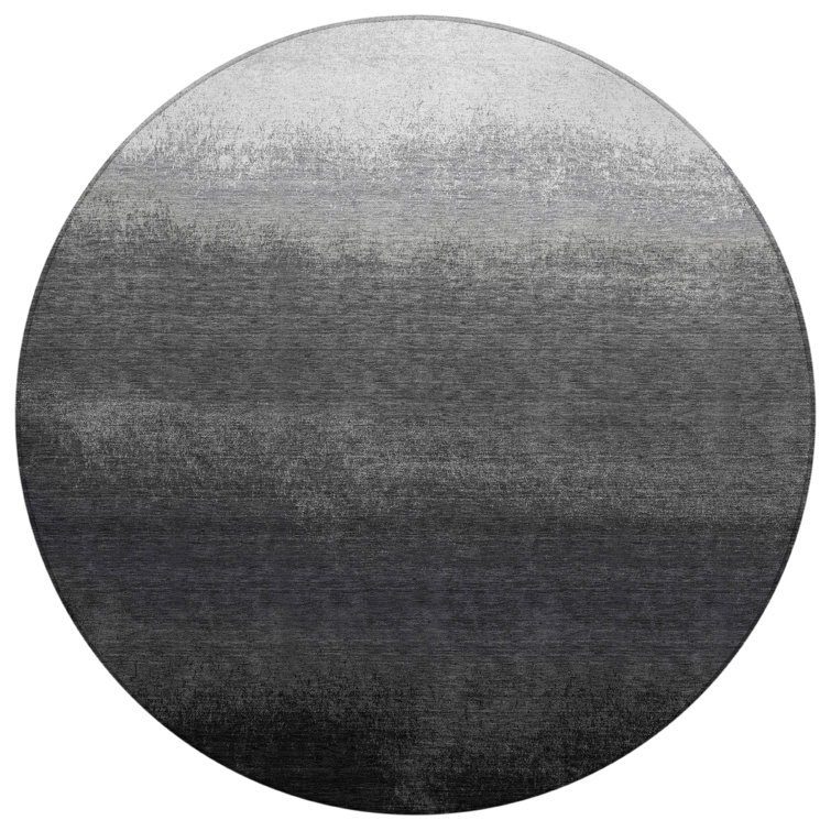 Machine Washable Indoor/Outdoor Xhevrie Gray Rug
