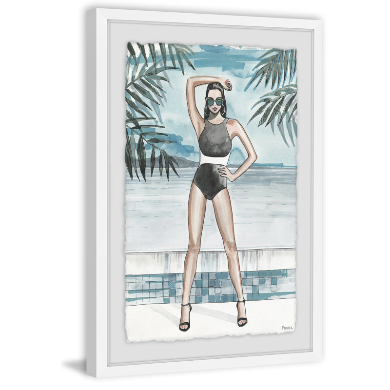 « summer mode-nouvelle » par parvez taj,-cadre photo imprimé sur papier, H 30 po x l 20 po x P 1,5 po