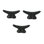 Nautical coastal matte black cast iron boat cleat drawer pulls, set of 6 — 2.5 in. W x 1.25 in. D x 0.5 in. H