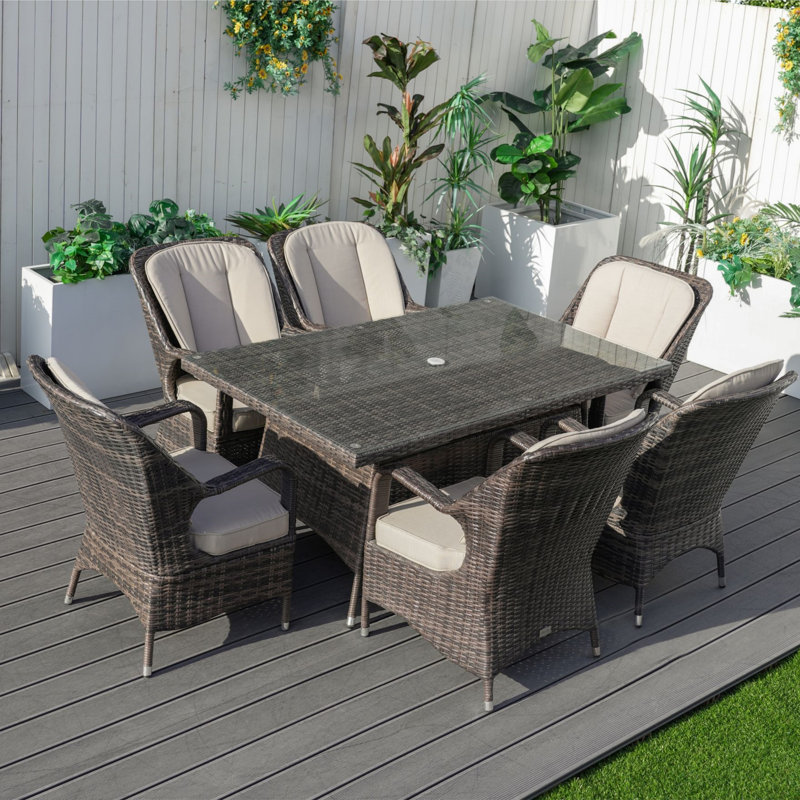 Ensemble repas 7 pièces avec coussin Fraser