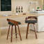 Tabourets de bar rembourrés en similicuir Riggan-1862300670