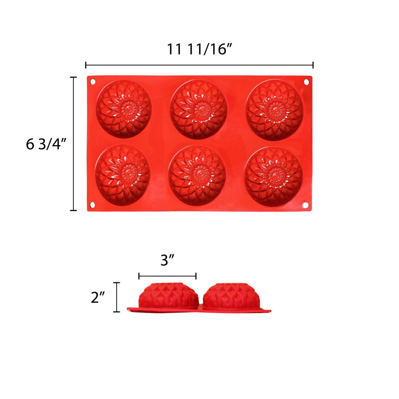 Moule à cuisson en silicone thermothermique à haute température 3,89 oz anti-adhésive thunder group inc.