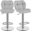 Height Adjustable Modern Faux Leather Swivel Bar Stools-627611454