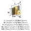 1-3/8" Length Square Knob-82617184