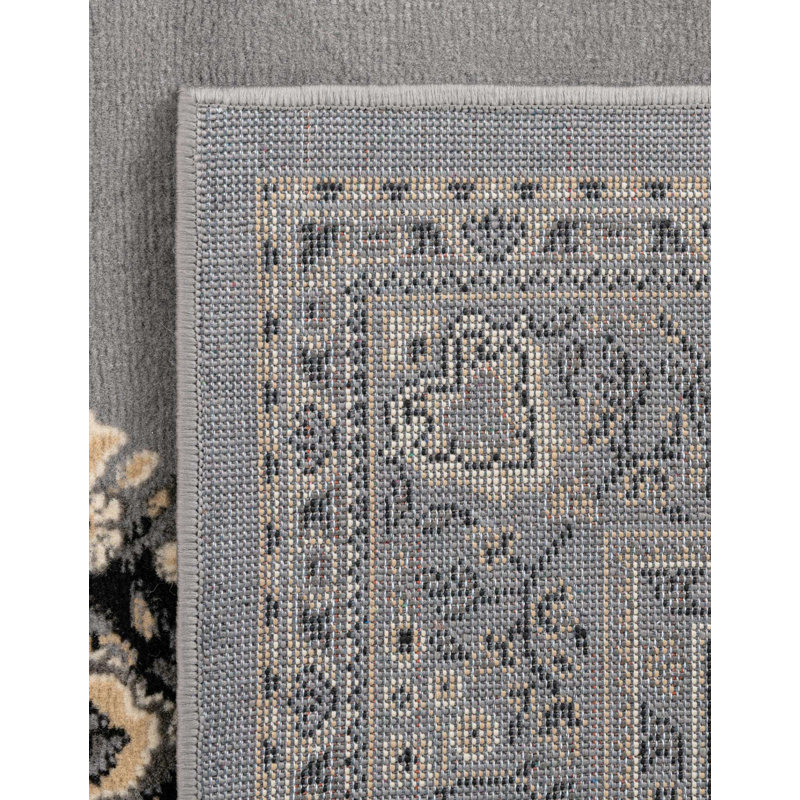 Tapis oriental noir Balthrop, Grey, Rectangle 5 pi 3 po x 8 pi