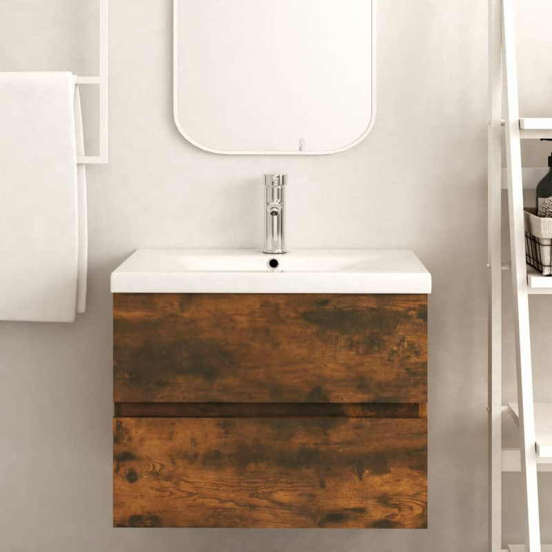 Polzin Bathroom Cabinet, Oak