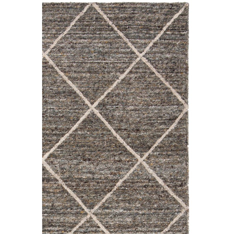 Jerez Hand Tufted Wool Geometric Rug, Rectangle 4' x 6'