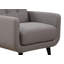 Modern Polyester Blend Fabric Accent Chair - Hardwood Frame With Quilted Detailing & Solid Wood Legs