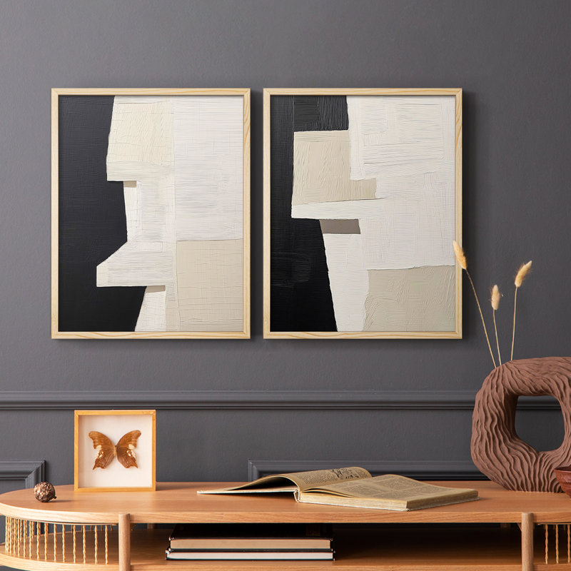 Série ABSTRACT DCLxxx - reproduction encadrée de qualité supérieure - prête à être accrochée - aucun clou requis - aucun clou requis