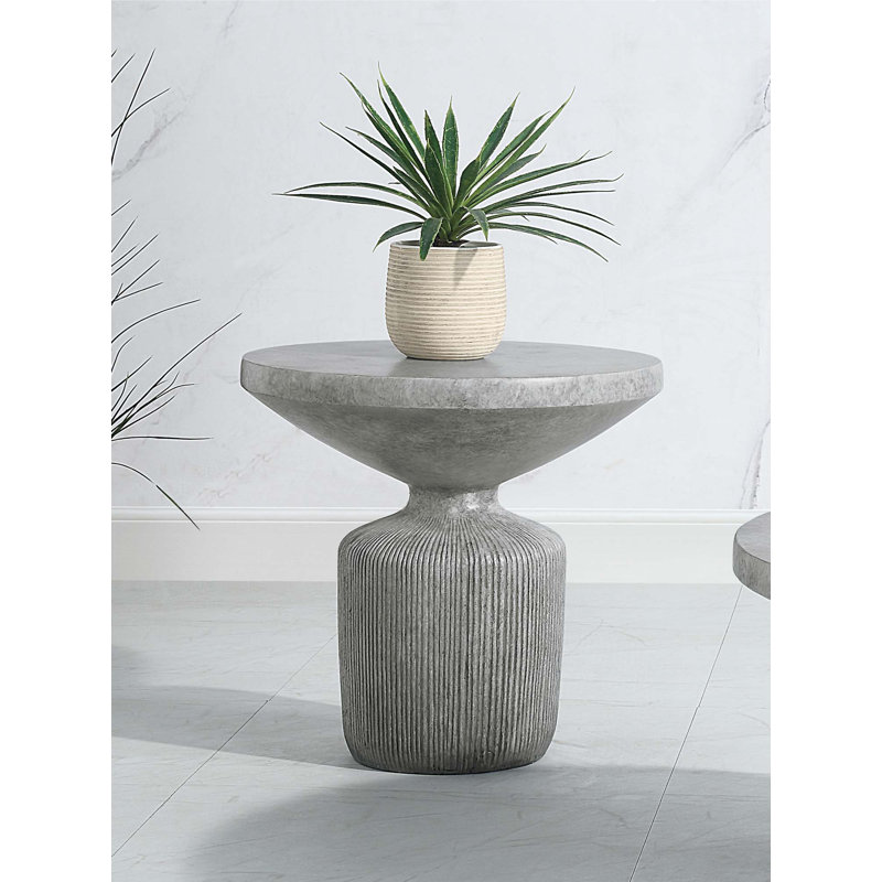 Weathered Gray Finish End Table