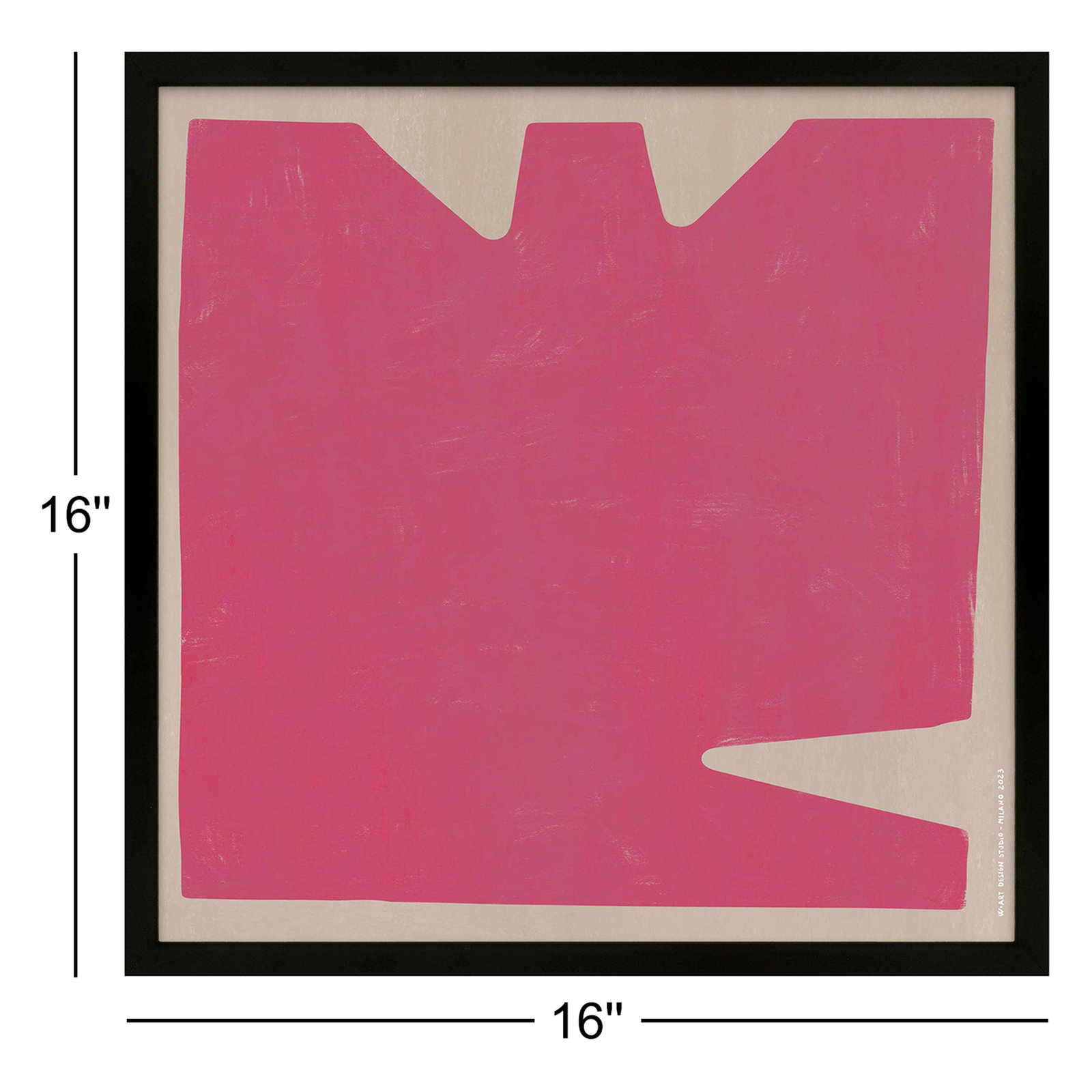 Sculpted Pastel 1 by Romina Gadler, 16" H x 16" W, Black Paper Framed