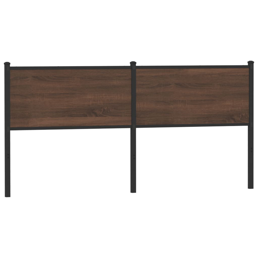 Vidaxl (Brown Oak, 180 Cm) Headboard Bedroom Bed Headboard Bed Header Engineered Wood And Steel - Image 3