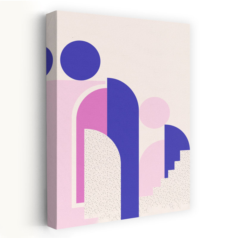 Art contemporain avec art géométrique audacieux, H 36 po x l 24 po