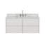   Ensemble de meuble-lavabo mural simple rectangulaire de 49 po avec comptoir en marbre de Carrare blanc de 1,5 po Ensuko-608998031-608998027