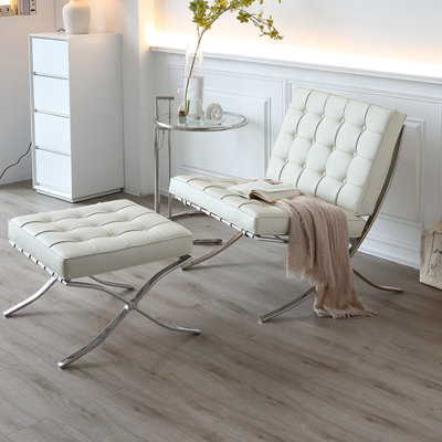 Armchair & Ottoman, Leather