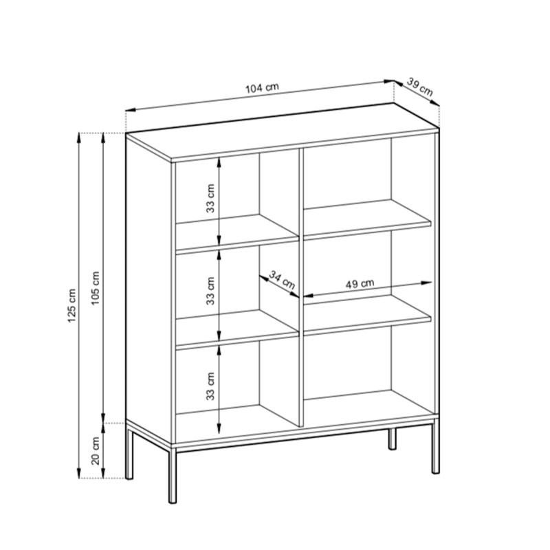 Madita 104cm Sideboard, Black Matt