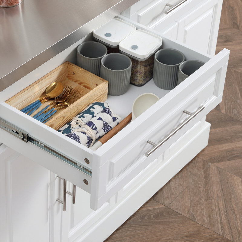 Versatile Portable Kitchen Island with Abundant Storage and Practicality
