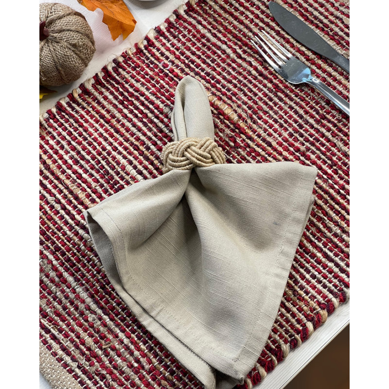 Taoran 100% Cotton Square Napkin, Beige