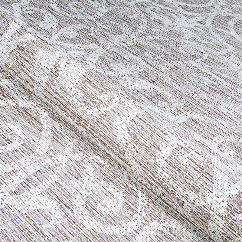 Cassina Floral Cocoa Natural Indoor Outdoor Area Rug, Runner 2'3" x 7'1
