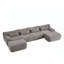 Canapé modulaire convertible en U et repose-pieds sans assemblage requis pour le salon-132441819