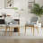Modern Upholstered Dining Accent Chair with Wooden Legs-179848838-181813616