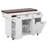 Hawke Modern Kitchen Island with Extendable Dining Table, Trash Storage Cabinet and Rolling Wheels-125902292