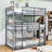 Kamaura Twin Over Twin Over Twin Bunk Bed With Safety Guardrails-106408364
