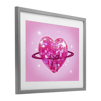 «Disco Heart», reproduction encadrée sous verre, design par Stephanie Sanchez