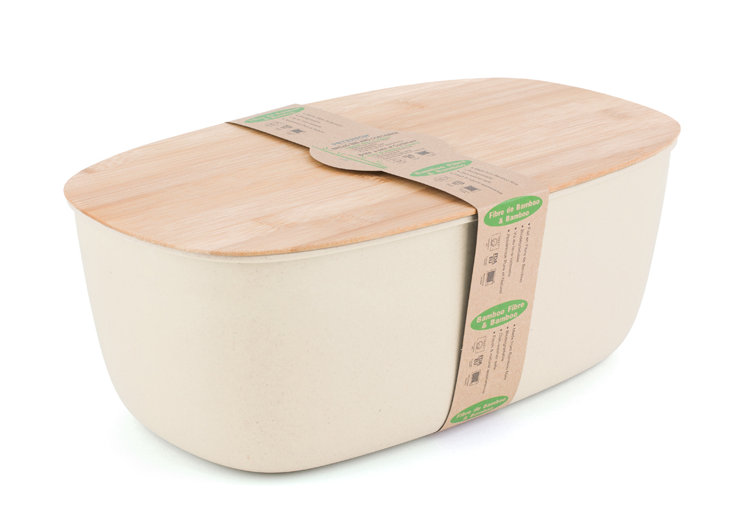 Harlan Wood Food Storage Container, White